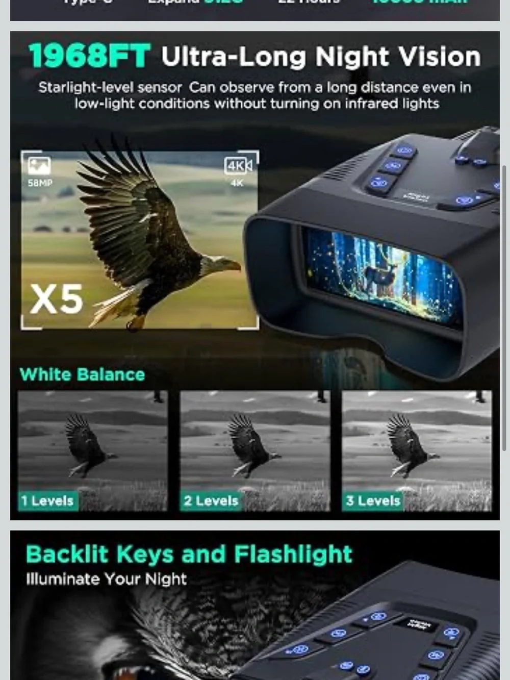 Brand new 4K night vision goggles night vision binoculars